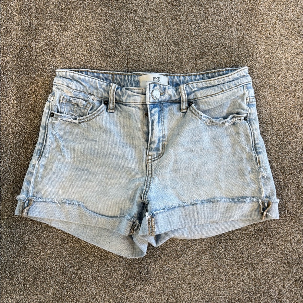 BKE Women's Light Wash Jean Shorts